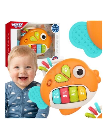 WOOPIE BABY Interactive Piano Fish Musical Sounds Light 18m+