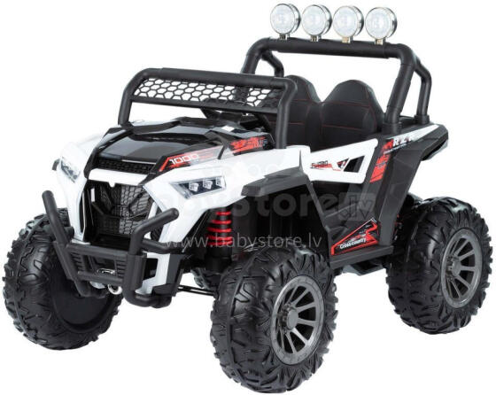 Battery Car - 12V - 4WD - leather seats - NEL918 - MOSTER - WHITE