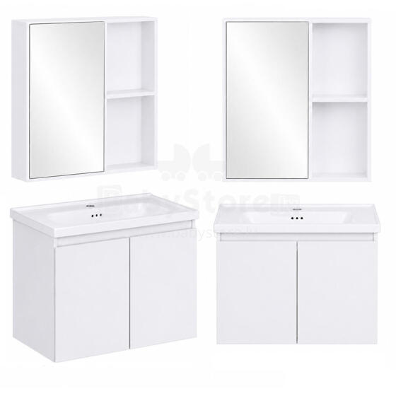 Bathroom vanity unit with sink and mirror furniture set wall-mounted ModernHome