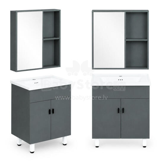 Bathroom vanity unit with sink + mirror furniture set ModernHome