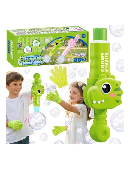 WOOPIE Smoke Bubble Gun Dinosaur Bubble Machine with Fog