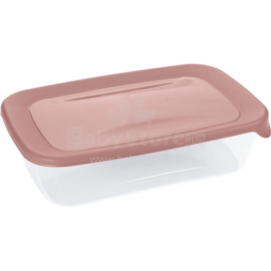Square food container 1L Fresh&amp;amp;Go pink