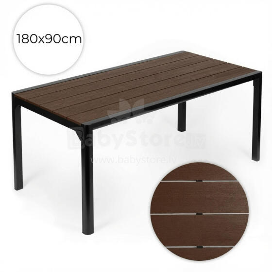 Suur 8-kohaline aiapink 180x90 cm terrassile aeda pruun laud MultiGarden