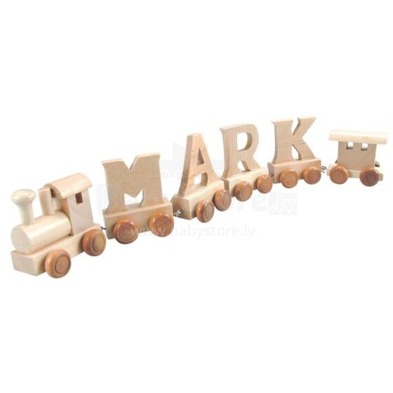 Bebe Basic Wood ABC Art.BN82232 Вагон с буквой,1 шт