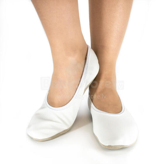Bebe Basic Hip-Hop Gymnastics Shoes Art.SB120 White Чешки гимнастические c кожанной подошвой
