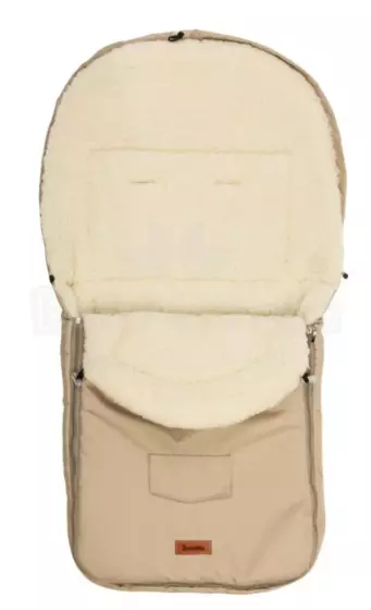 Sensillo Classic Romper Bag Art.84667 Cappuccino/Wool  Naturaalsest lambanahast magamiskott lapsevankrile