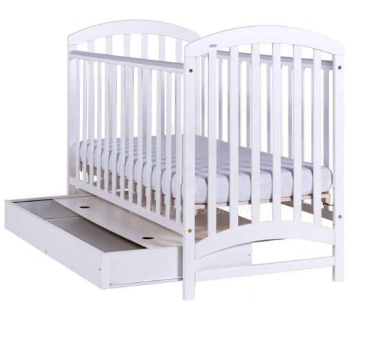 Drewex Natalia White Art.91729  Kids wooden Cribbed 120x60cm