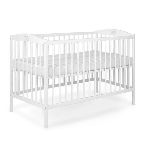 La Bebe™ Kids Wood Cot Tomi 7 Art.92454 White  Laste puidust võrevoodi 120x60 cm