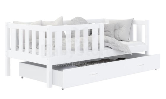 AJK Bobo Art.93666 White Stiilne noortevoodi sahtli ja madratsiga 160x80 cm