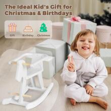 Labebe Baby Rocking Horse  Art.109651 White Laste puidust kiiktool