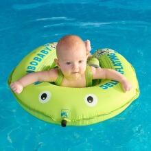 Heccei SelfAir™ Art.111461 Lime Gecko Mambobaby Autom Baby Swimmer Inflatable Baby Swimming Aid Compact Foldable Design Swimming Ring Perfect Swimming Trainer for Children from 3 to 24 Months
