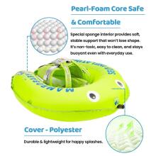 Heccei SelfAir™ Art.111461 Lime Gecko Mambobaby Autom Baby Swimmer Inflatable Baby Swimming Aid Compact Foldable Design Swimming Ring Perfect Swimming Trainer for Children from 3 to 24 Months