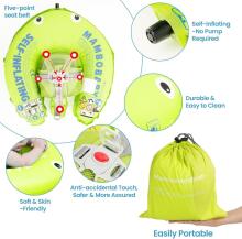 Heccei SelfAir™ Art.111461 Lime Gecko Mambobaby Autom Baby Swimmer Inflatable Baby Swimming Aid Compact Foldable Design Swimming Ring Perfect Swimming Trainer for Children from 3 to 24 Months