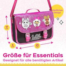 L.O.L. Surprise! sädelev õlakott – Unicorn, Diva & Queen Bee disain (must ja roosa)