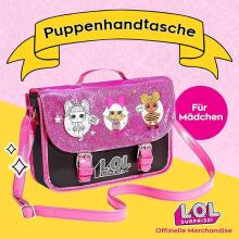 L.O.L. Surprise! sädelev õlakott – Unicorn, Diva & Queen Bee disain (must ja roosa)