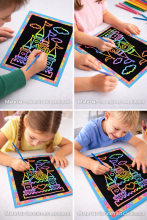 Happy Toys Scratch Art.9576 Набор для творчества Гравюра