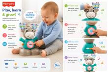 Fisher Price Interactive Musical Moose Art.GJB21  Interaktiivne mänguasi Muusikaline Põder (vene keeles)
