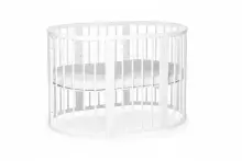 La Bebe™ Bed Kotto Olin 9 in 1 Art.141419 White Multifunktsionaalne puidust 9-ühes transformeeriv võrevoodi