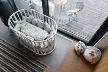 La Bebe™ Bed Kotto Olin 9 in 1 Art.141419 White Multifunktsionaalne puidust 9-ühes transformeeriv võrevoodi