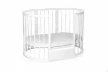 La Bebe™ Bed Kotto Olin 9 in 1 Art.141419 White Multifunktsionaalne puidust 9-ühes transformeeriv võrevoodi
