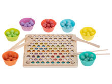 Ikonka Art.KX5675 Hariduslike montessori helmepallide mosaiikpuzzle 77el.