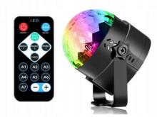 Ikonka Art.KX129669 RGB LED disco ball projector + remote control
