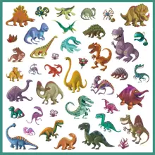 Djeco 160 kleepsu Dinosaurs Art.DJ08843