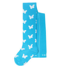 Weri Spezials Bērnu Zeķubikses White Butterflies Turquoise ART.SW-0267 Augstas kvalitātes bērnu kokvilnas Zeķubikses meitenēm