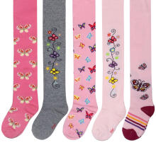Weri Spezials Bērnu Zeķubikses Sprig Light Pink ART.WERI-0241 Augstas kvalitātes bērnu kokvilnas Zeķubikses meitenēm