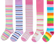 Weri Spezials Bērnu Zeķubikses Colorful Stripes Light Pink and Turquoise ART.WERI-6171 Augstas kvalitātes bērnu kokvilnas Zeķubikses meitenēm