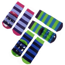 Weri Spezials Bērnu pretslīdes zeķes Big Stripes Royal Blue ART.SW-1013 Augstas kvalitātes bērnu zeķes no kokvilnas ar pretslīdes pārklājumu
