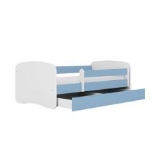 Babydreams blue bed without a pattern with a drawer, coconut mattress 160/80