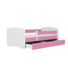 Babydreams pink bed without a pattern with a drawer, latex mattress 160/80