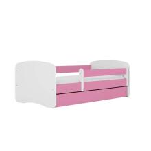 Babydreams pink bed without a pattern with a drawer, latex mattress 160/80
