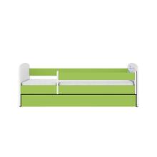 Bed babydreams green baby elephant with drawer with non-flammable mattress 160/80