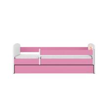 Babydreams bed, pink teddy bear butterflies with drawer, coconut mattress 180/80
