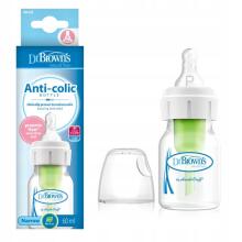 Dr. Brown’s Natural Flow® Options+™ PP Narrow Art.SB2100 Enneaegsetele ja vastsündinutele mõeldud lutipudel nibuga, 60 ml