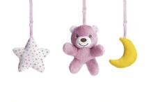143283 PANEL / COT, RAINBOW SKY PINK
