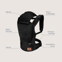 Lionelo Margareet Air Art.168464 Black Beebikandekott (3,5–20 kg)