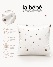 La Bebe™ Satin Art.18246 Pearl Puuvillasatiinist padjapüür 40x40cm