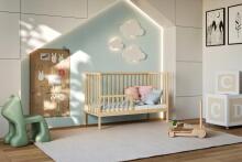 La Bebe™ Loft Cribbed Art.191493 Cloud Baby wooden classical bed