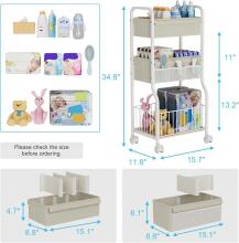 Baby Nappy Trolley Art.199290  Ratastel riiul lastetuppa