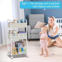 Baby Nappy Trolley Art.199290  Ratastel riiul lastetuppa