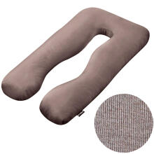 La Bebe™ Cushy Maternity Pillow Art.91913 Beige Многофункциональная подушка для беременных и кормящих (U Shaped) , наполнение синтепон, 155x80cm