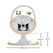 KinderKraft Lumi  Art.221504  Grey Детский шезлонг