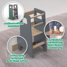 Wooden Learning Tower Art.224048 Grey