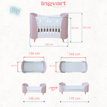 La Bebe™ Fly Bed 5 in 1 Art.227965 Pink