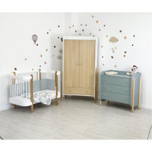 La Bebe™  Nika Wardrobe Art.227073 White/Natural
