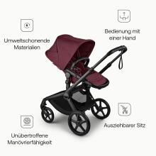 Bugaboo Fox 5 2 in 1 Art.227126 Dark Cherry Children's universal stroller transformable for the weather