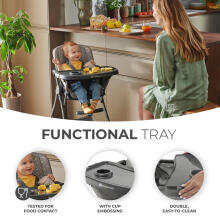 Kinderkraft Foldee Art.228596 Grey Söögitool